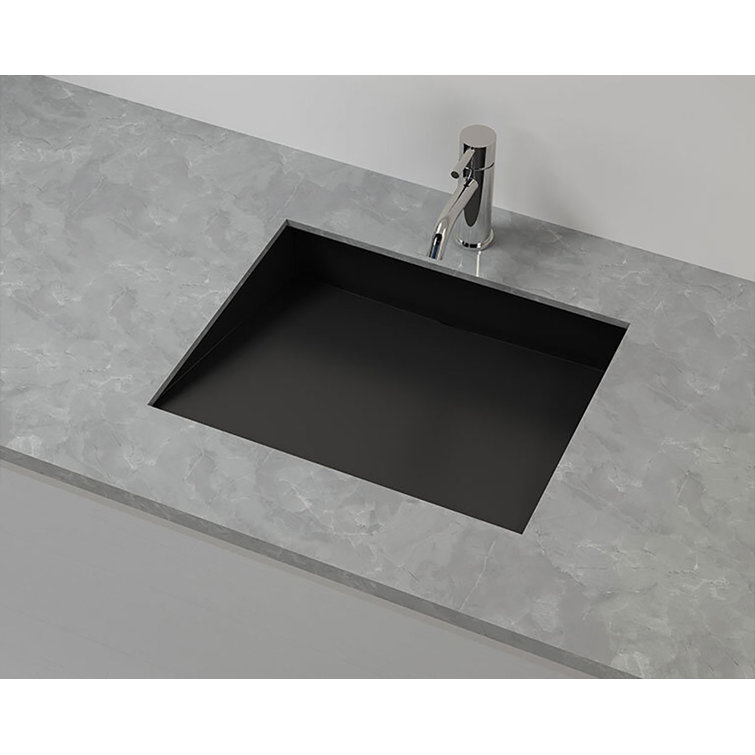 Badeloft 16.5'' Polymarble Rectangular Undermount Bathroom Sink Wayfair